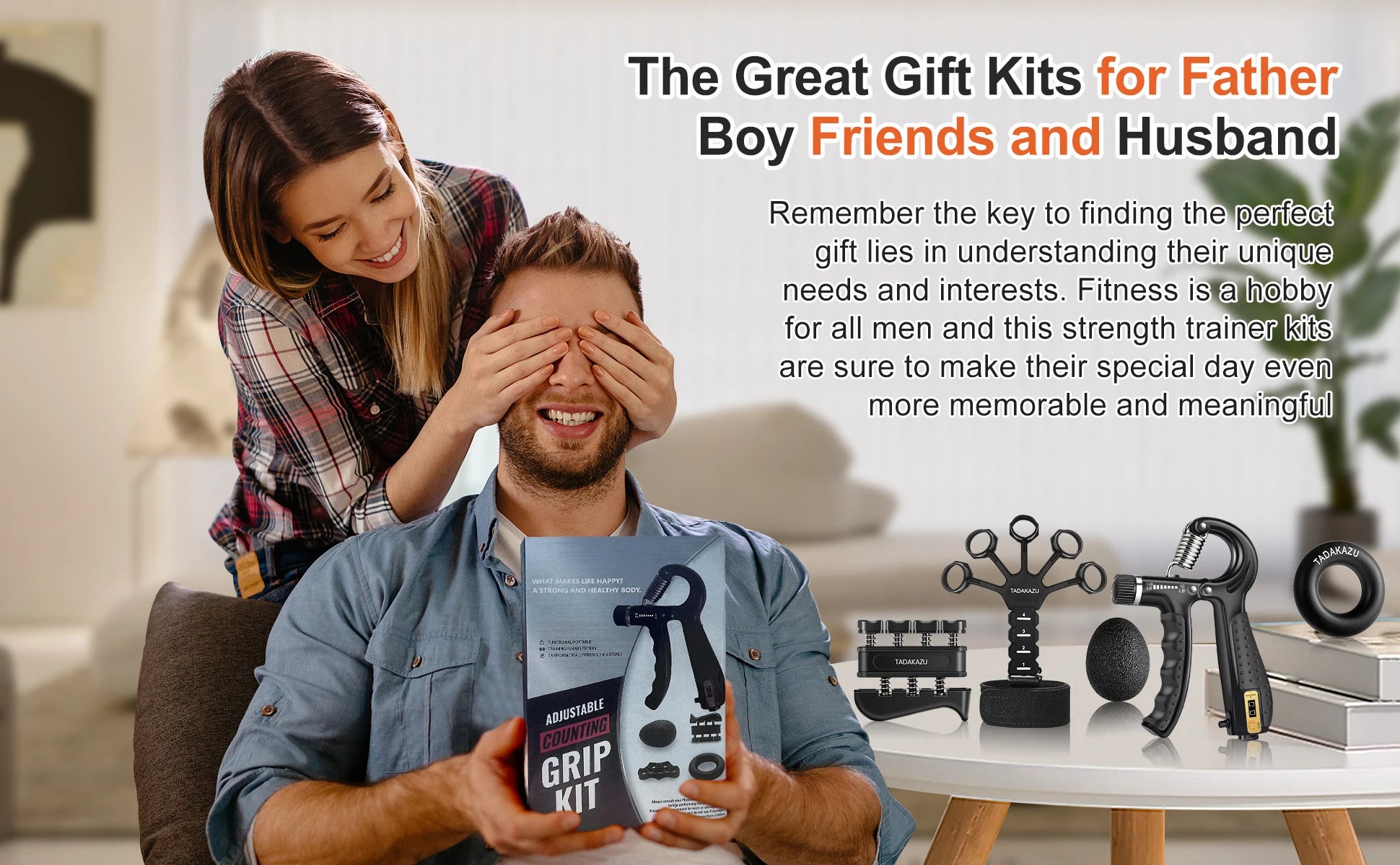 Grip Trainer Kit with Adjustable Hand Gripper & Accessories