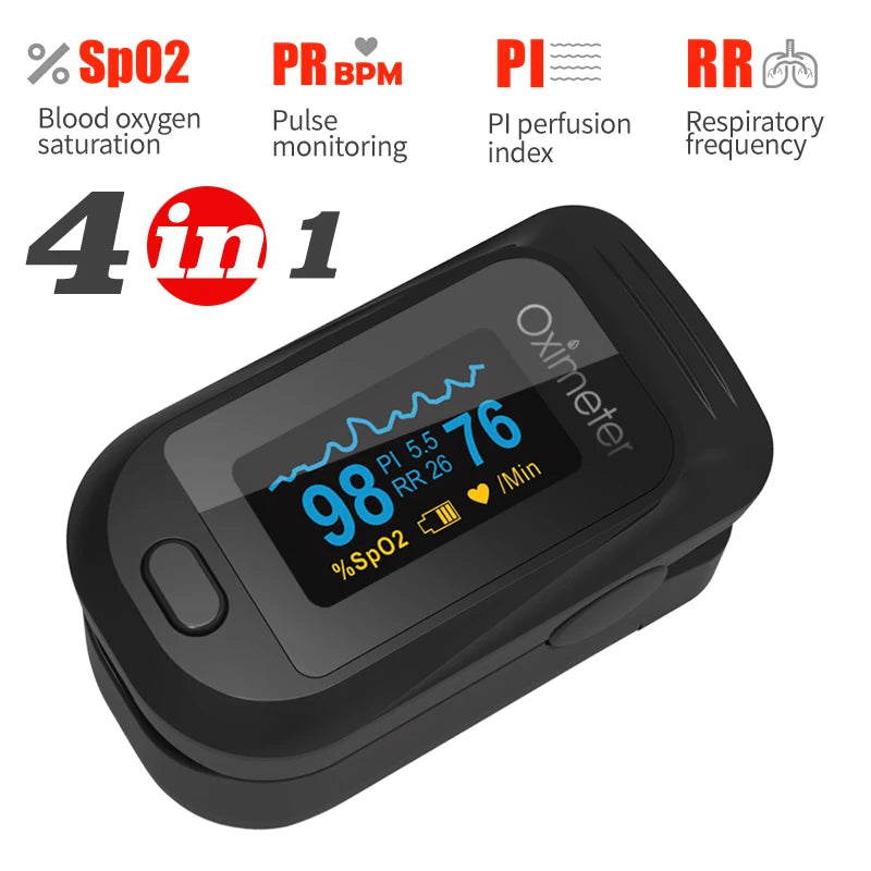 KIUZOU Finger Pulse Oximeter OLED Blood Oxygen & Heart Rate Monitor