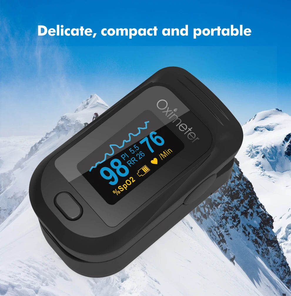 KIUZOU Finger Pulse Oximeter OLED Blood Oxygen & Heart Rate Monitor