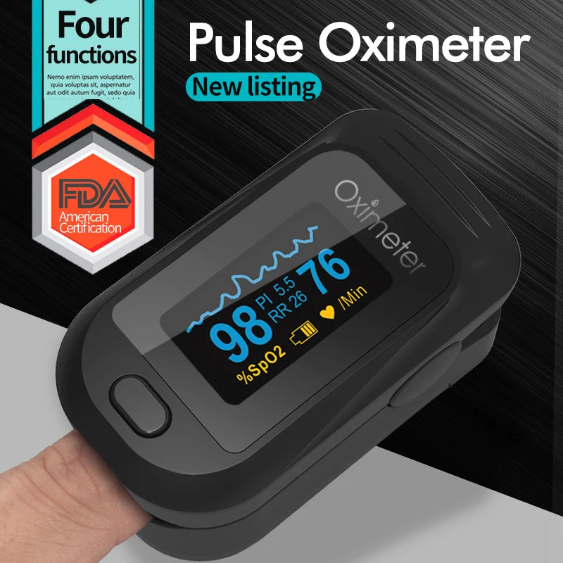 KIUZOU Finger Pulse Oximeter OLED Blood Oxygen & Heart Rate Monitor