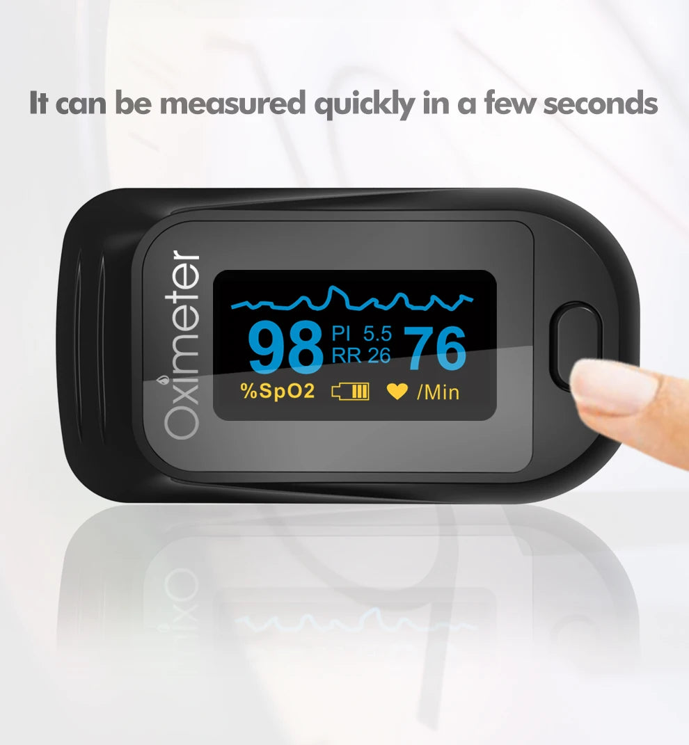 KIUZOU Finger Pulse Oximeter OLED Blood Oxygen & Heart Rate Monitor