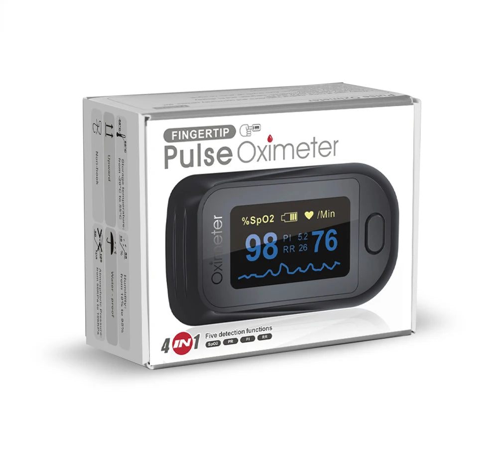 KIUZOU Finger Pulse Oximeter OLED Blood Oxygen & Heart Rate Monitor