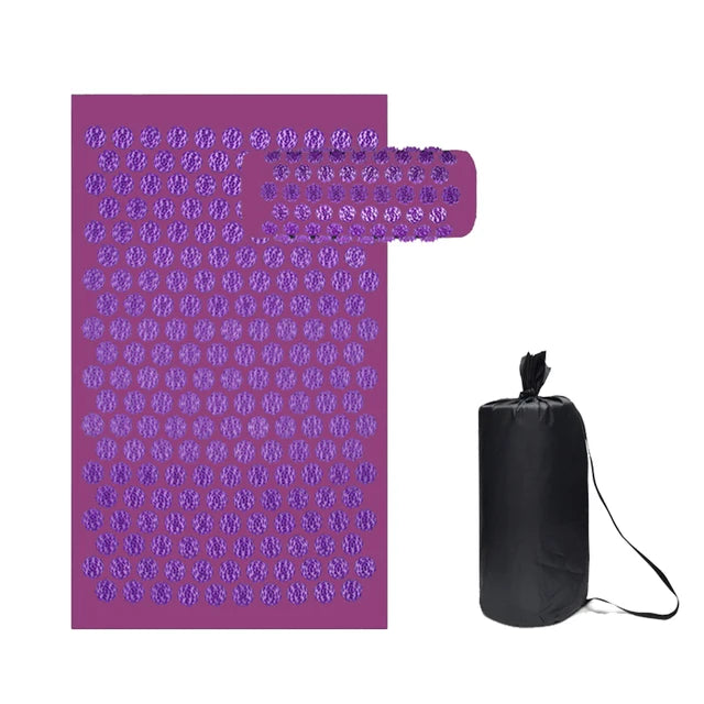 Acupressure Yoga Mat with Kuznetsov Applicator & Spike Cushion