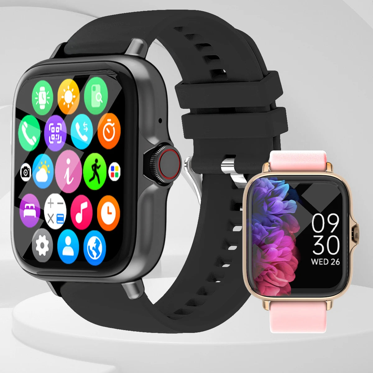 Unisex 1.83'' Waterproof Fitness Smartwatch