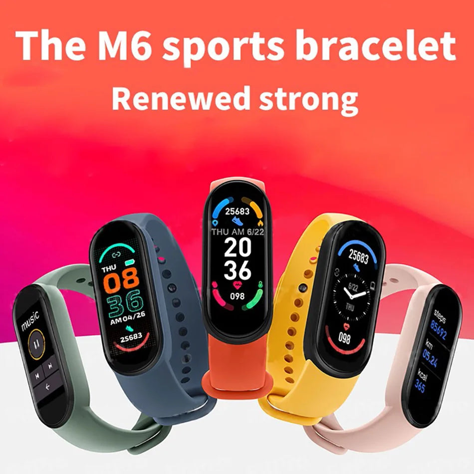 M6 Fitness Smartwatch for Men & Women