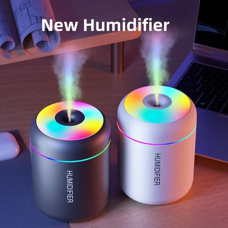 180ML Mini USB Air Humidifier – Electric Aroma Diffuser with LED Lights