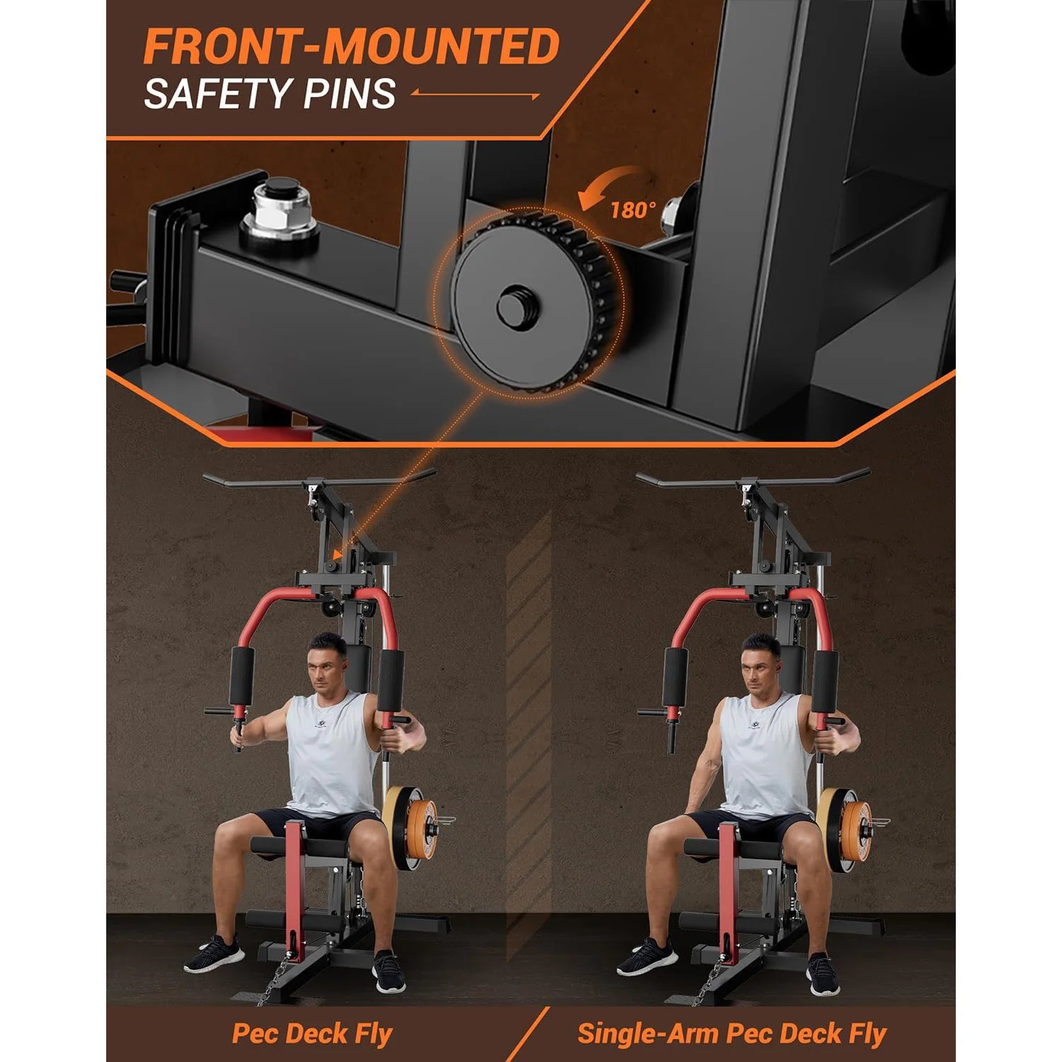 Home Gym Full Body Strength Training Machine with Pulley & Leg Press