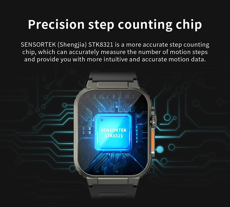 A70 Smart Watch 1.96" Bluetooth Call, Music