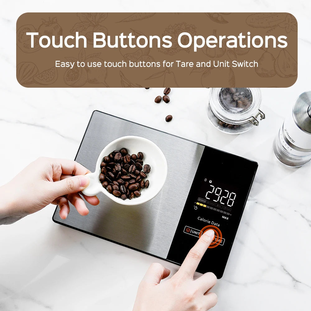 Smart Kitchen Scale 11LB/5kg Stainless Steel