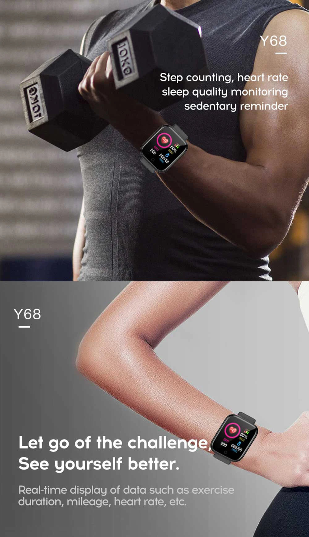 Y68 Multifunctional Smartwatch