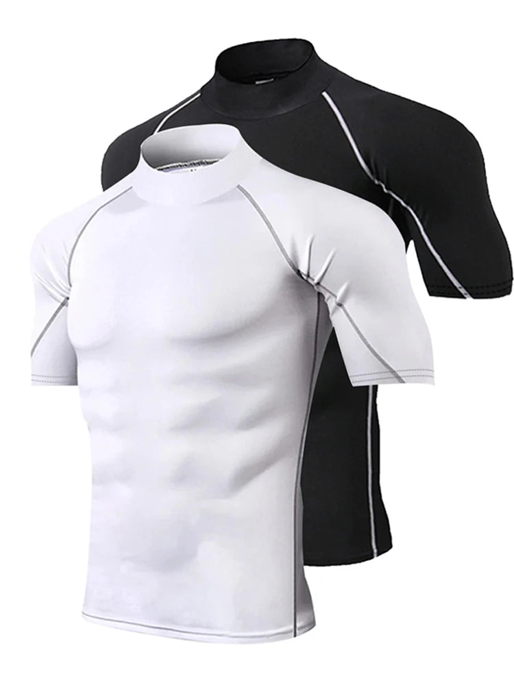Men's Compression Workout T-Shirt – Short Sleeve Quick Dry Gym Top