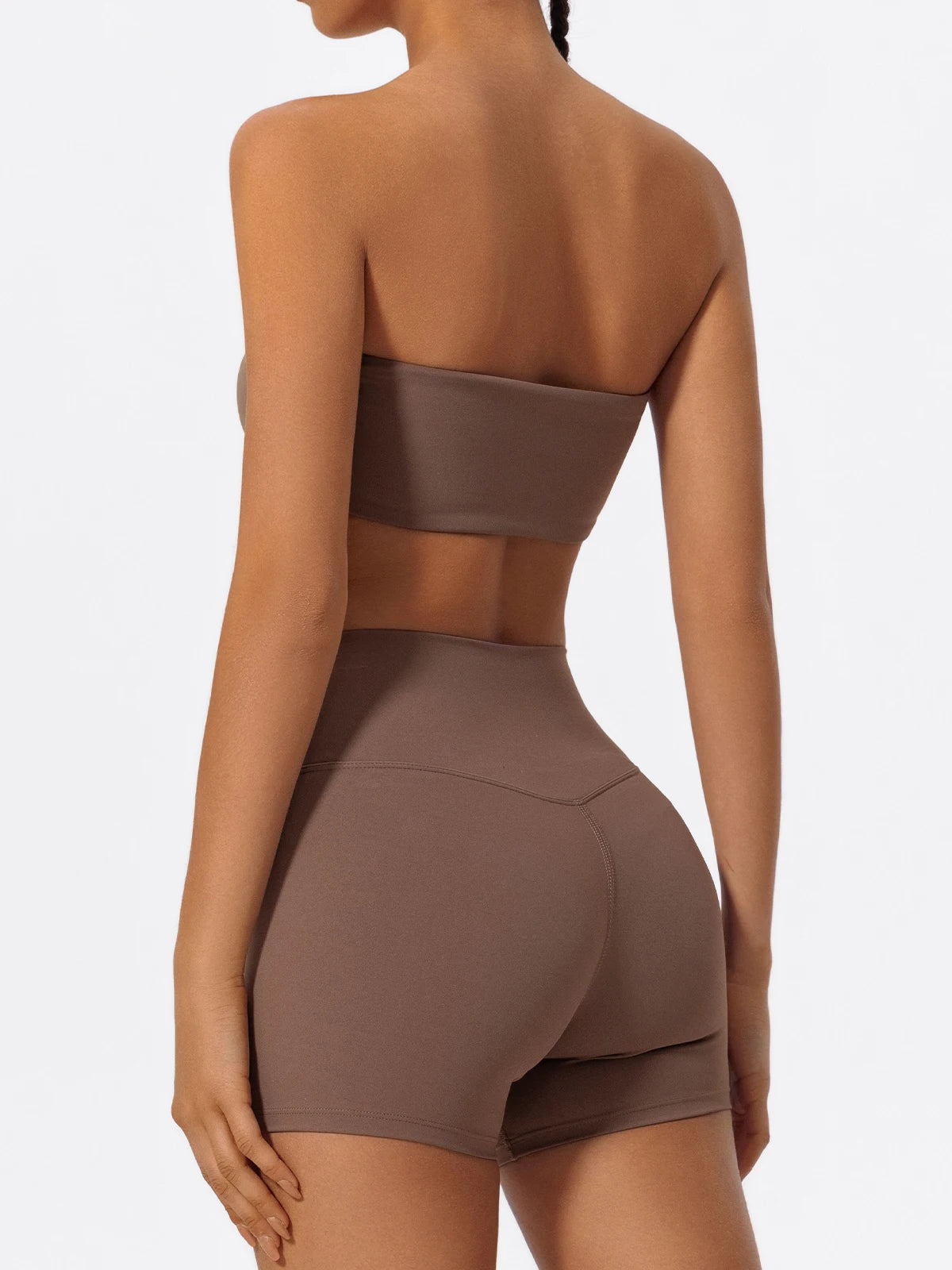 Ctenkevet Women’s 2-Piece Strapless Fitness Set