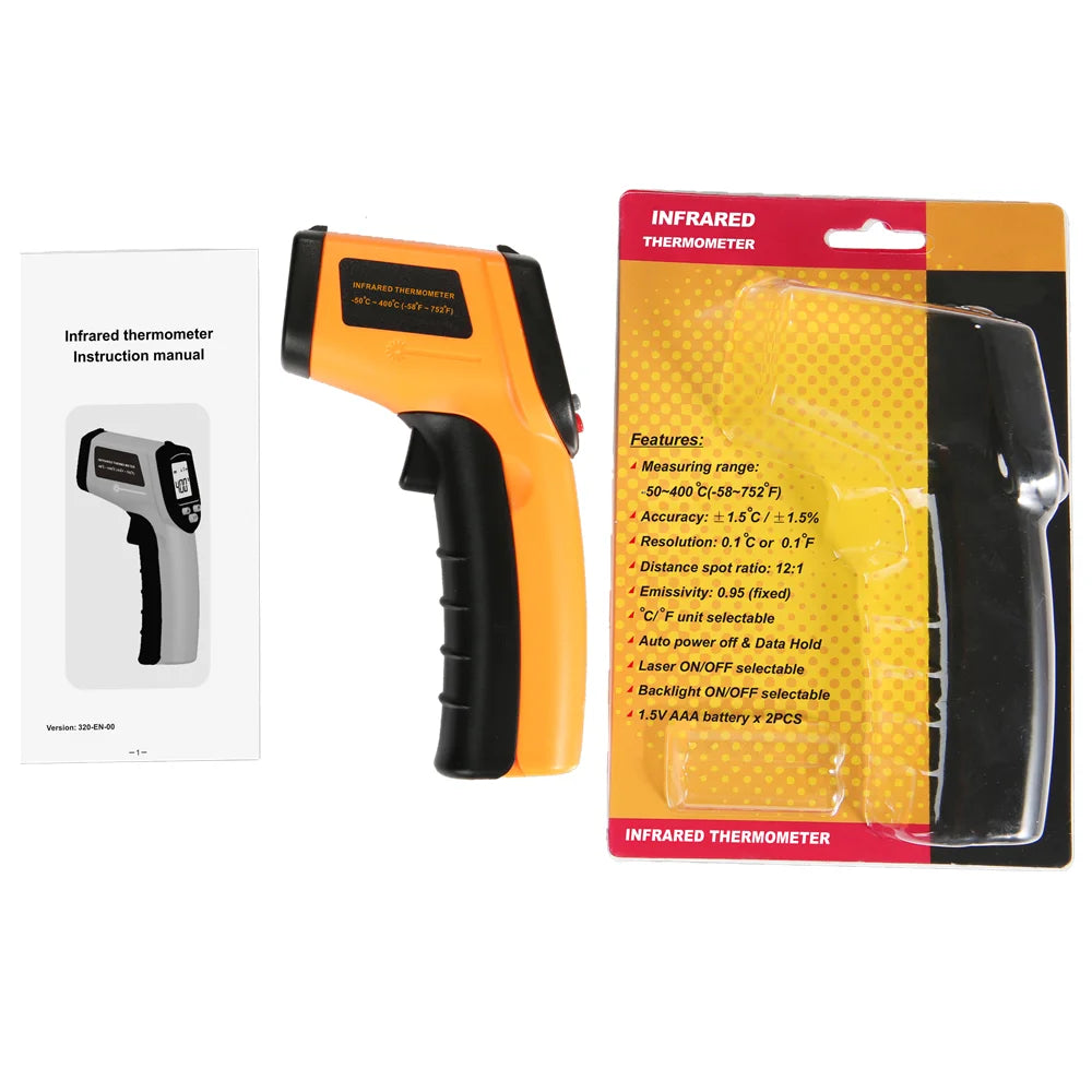 Digital Infrared Thermometer Contactless IR Laser Pyrometer