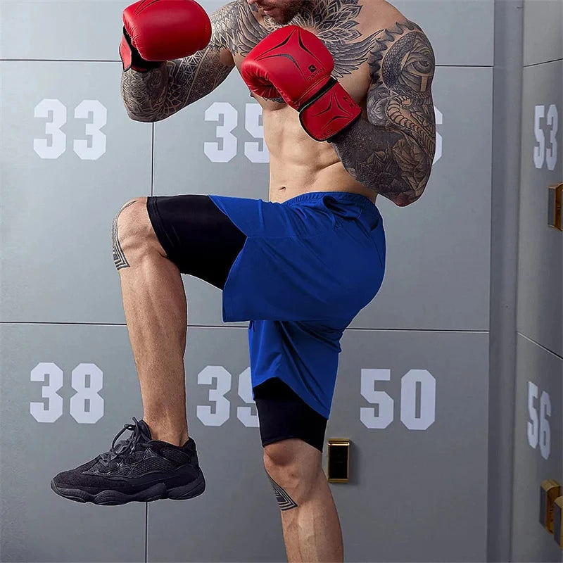 Men’s Multi-Pocket Camouflage Fitness Shorts