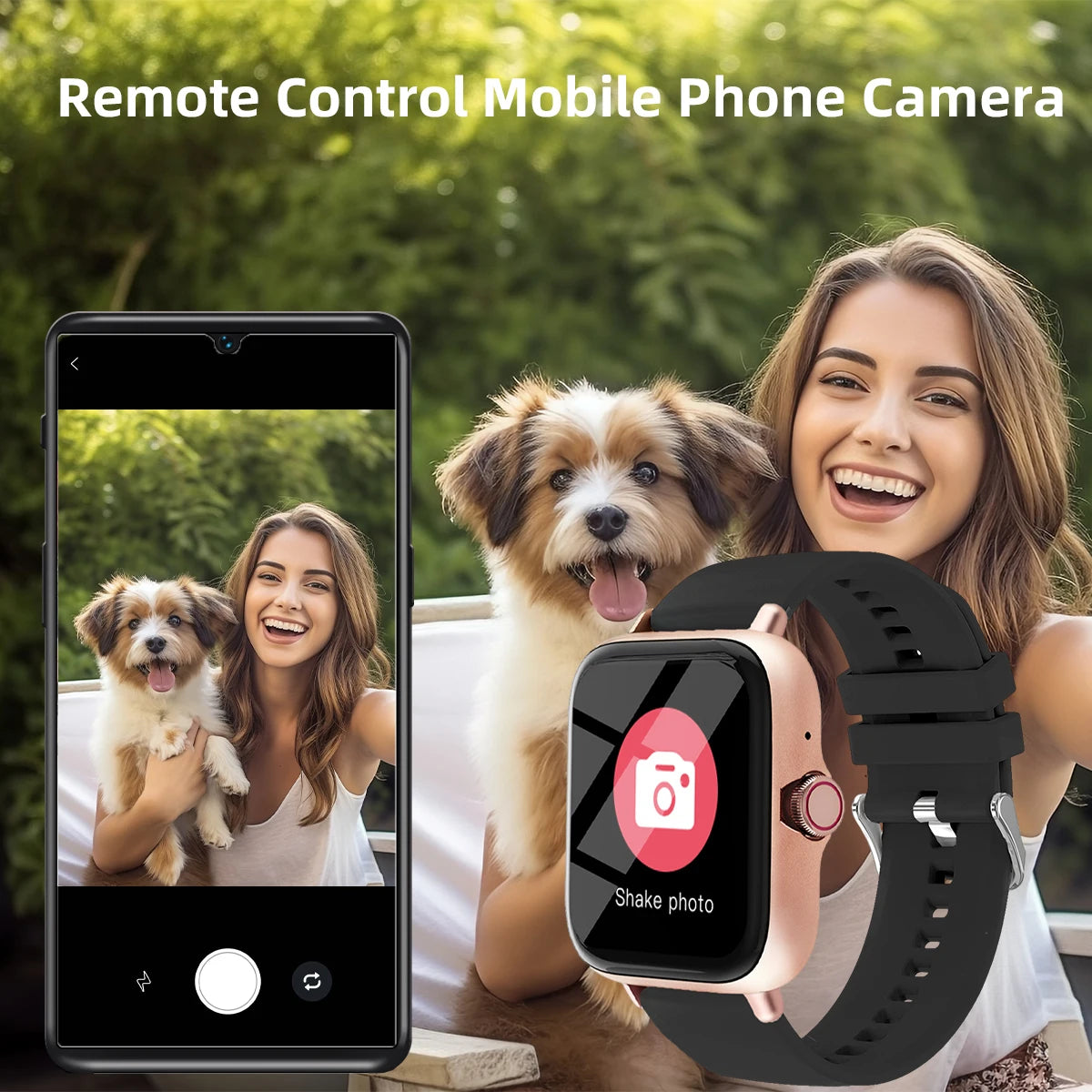 Unisex 1.83'' Waterproof Fitness Smartwatch