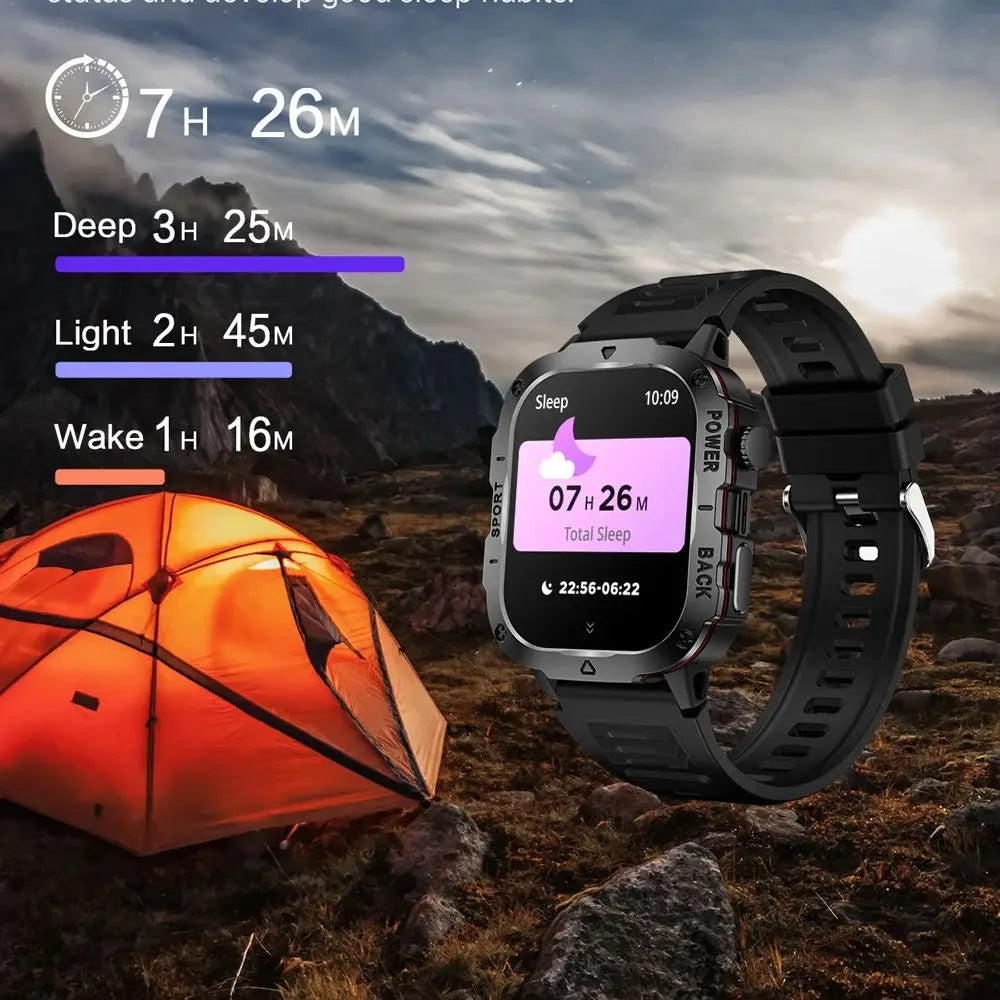 KM01 Smart Watch for Men – Bluetooth Calls, 2.01" TFT Screen, Music & SMS