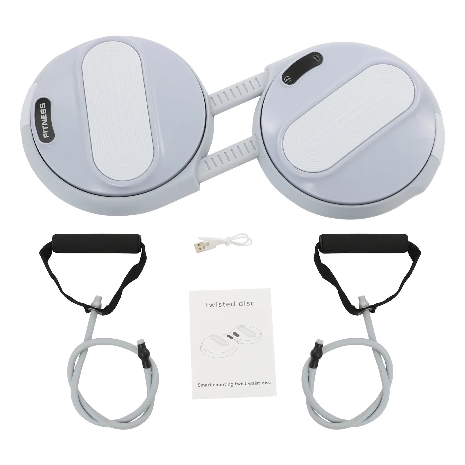 Waist Twisting Fitness Board with Elastic Tension Ropes