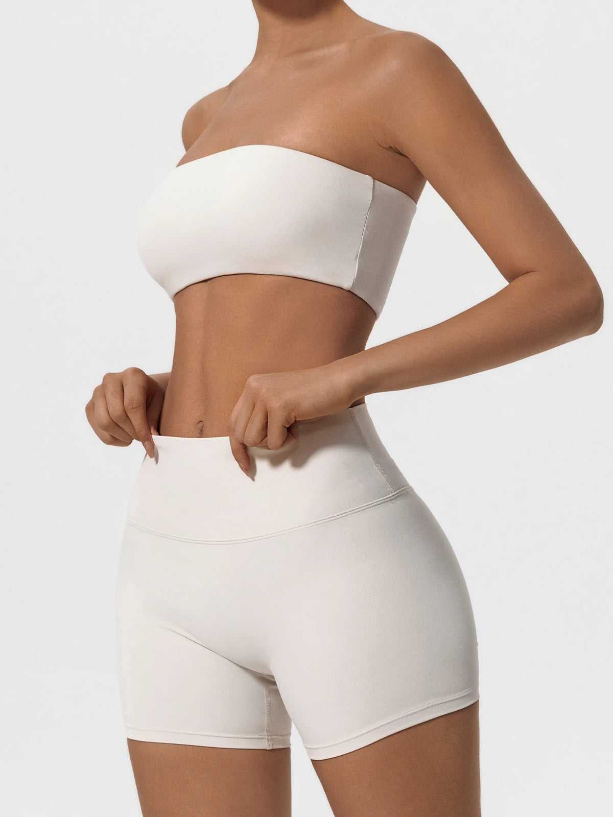 Ctenkevet Women’s 2-Piece Strapless Fitness Set