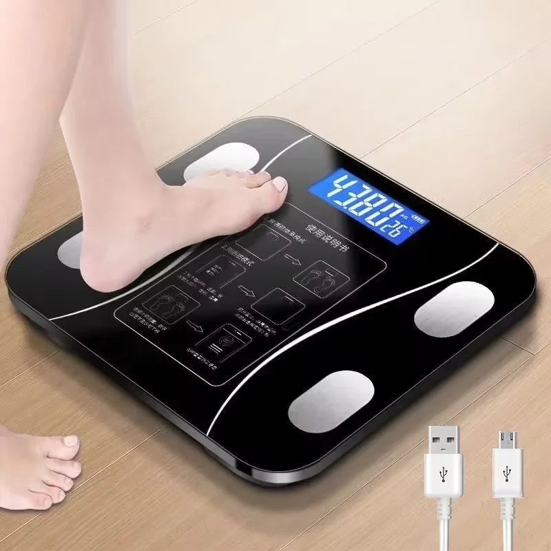 Smart Bluetooth Body Fat Electronic Scale with App & Charging