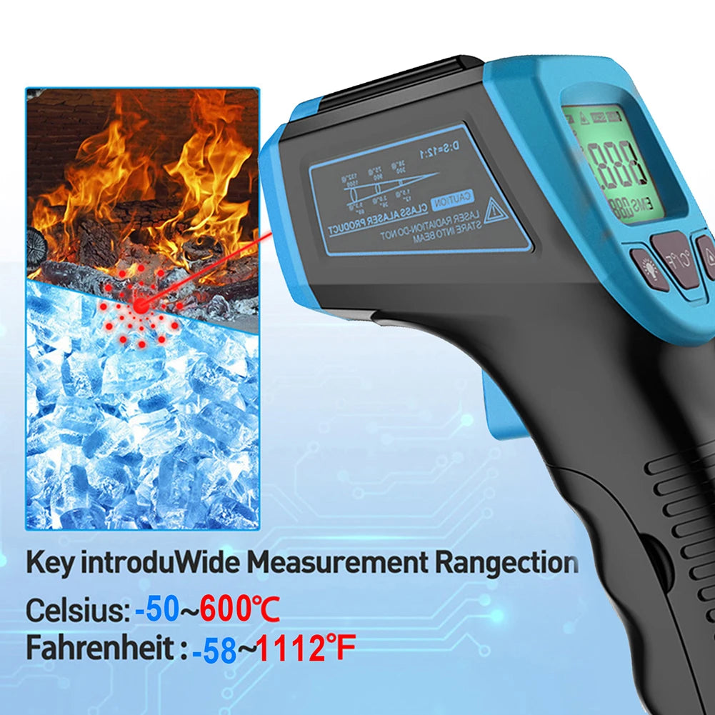 Digital Infrared Thermometer Contactless IR Laser Pyrometer