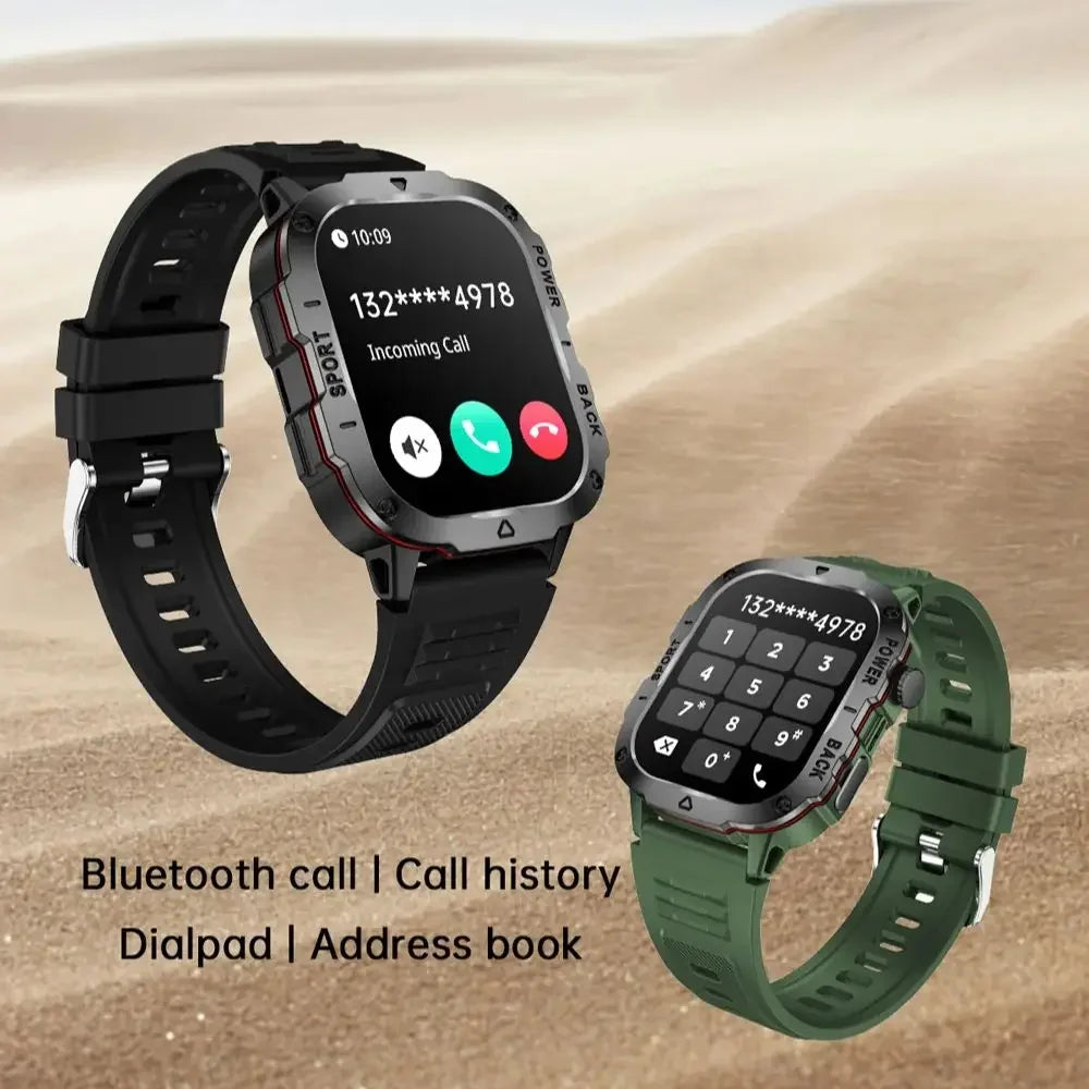 KM01 Smart Watch for Men – Bluetooth Calls, 2.01" TFT Screen, Music & SMS