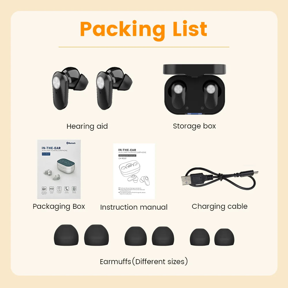 Rechargeable Mini Invisible Wireless Hearing Aid for Elderly