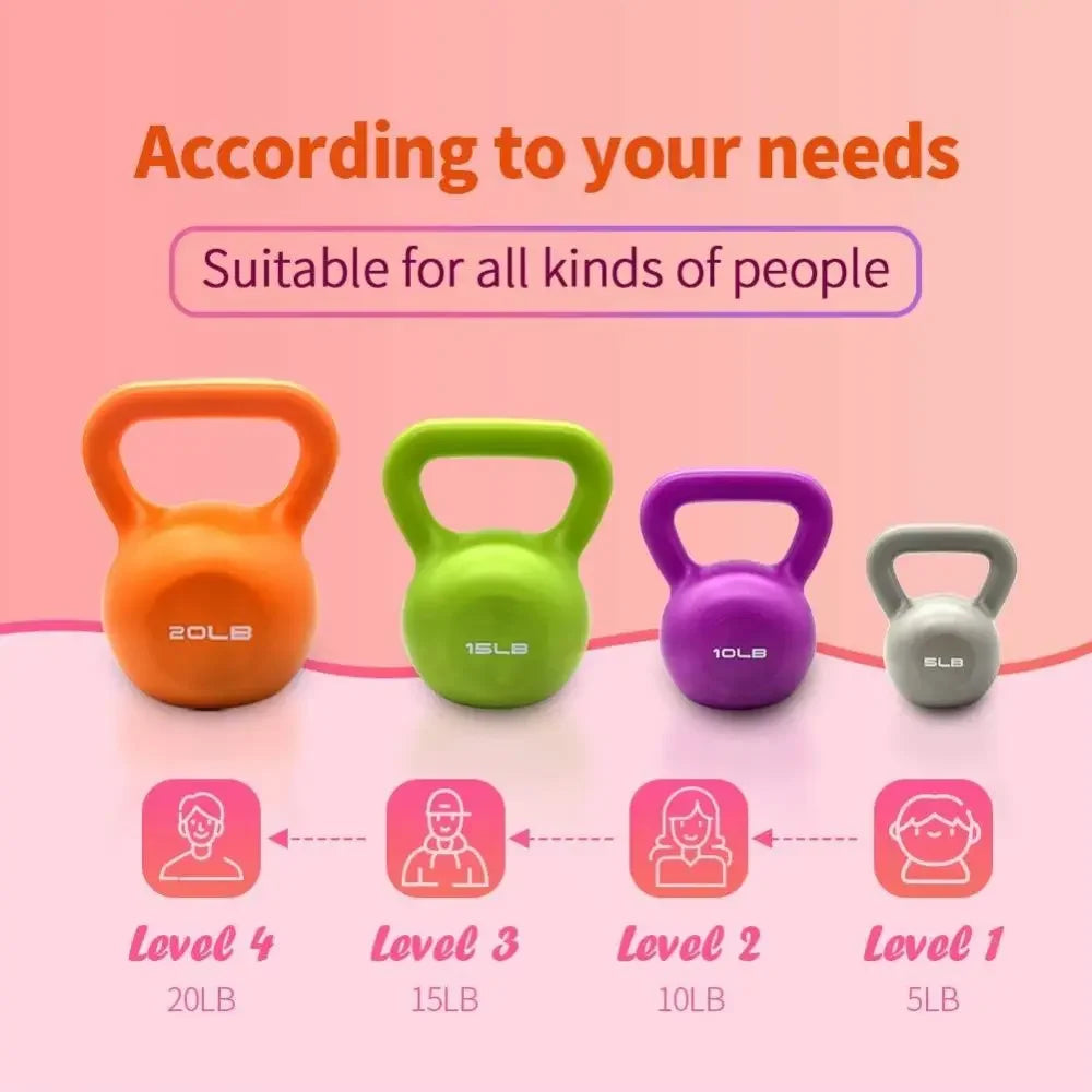 5lb Vinyl Coated Kettlebell – Strength Training Weight for Women’s Home Gym Workouts