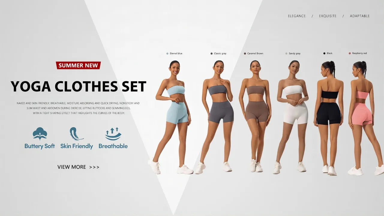 Ctenkevet Women’s 2-Piece Strapless Fitness Set