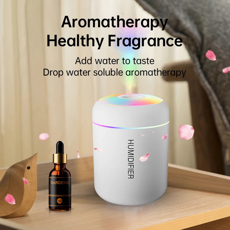 180ML Mini USB Air Humidifier – Electric Aroma Diffuser with LED Lights