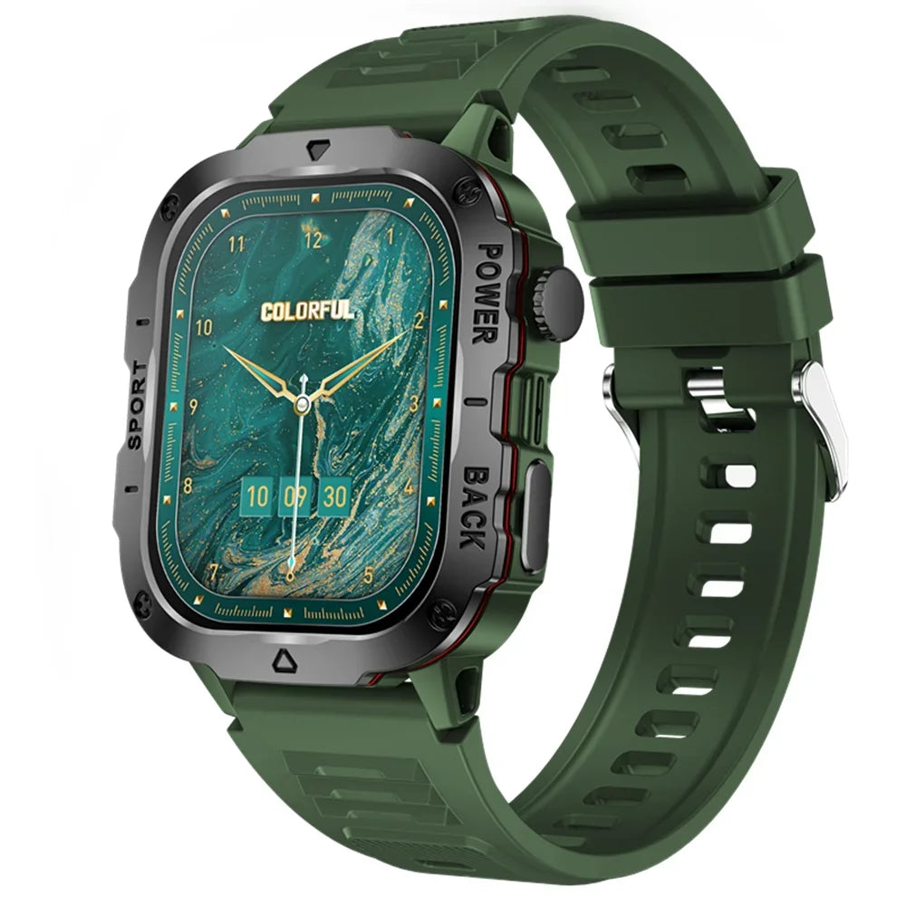 KM01 Smart Watch for Men – Bluetooth Calls, 2.01" TFT Screen, Music & SMS