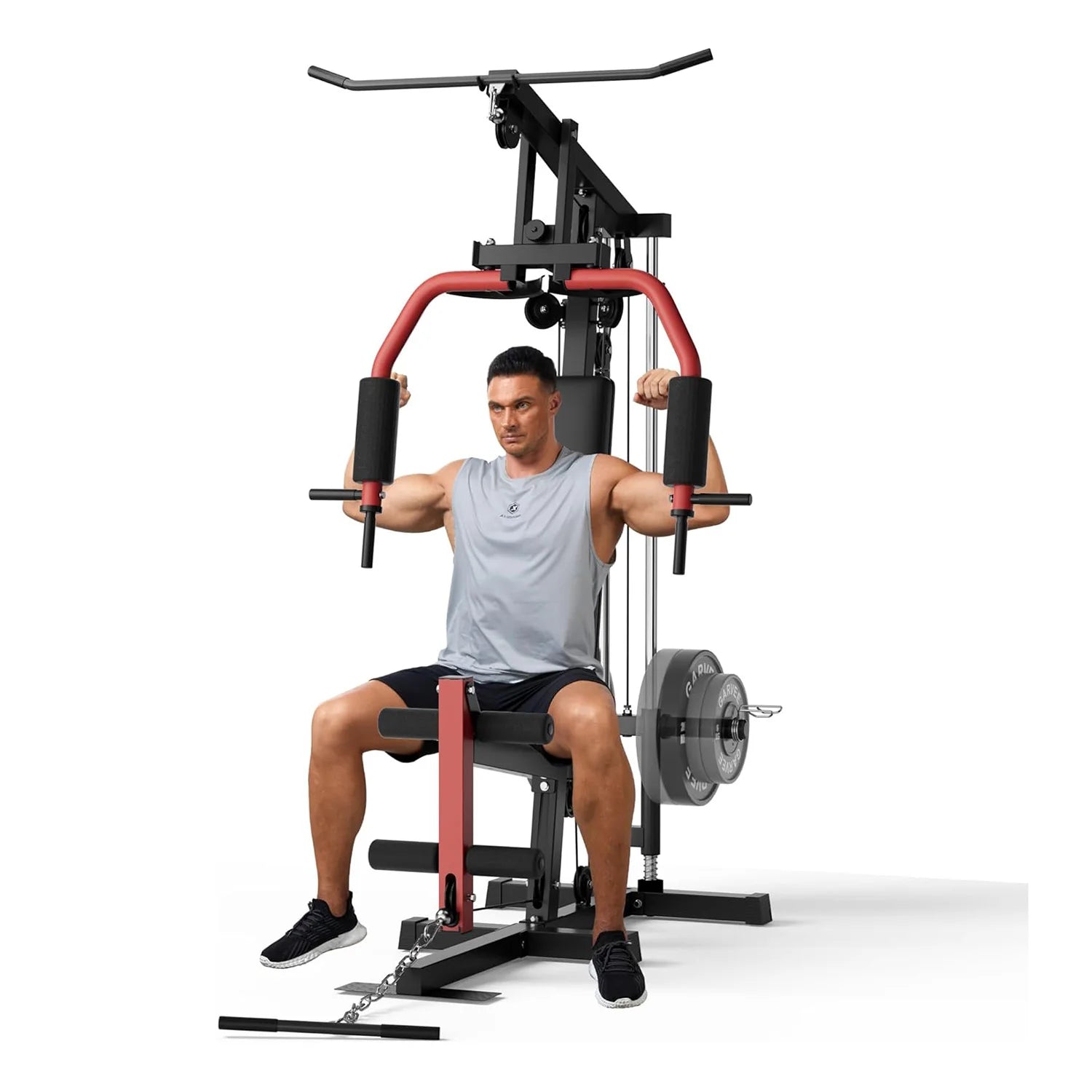 Home Gym Full Body Strength Training Machine with Pulley & Leg Press