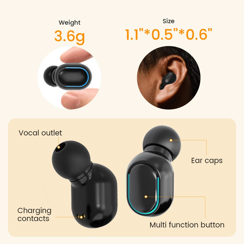 Rechargeable Mini Invisible Wireless Hearing Aid for Elderly