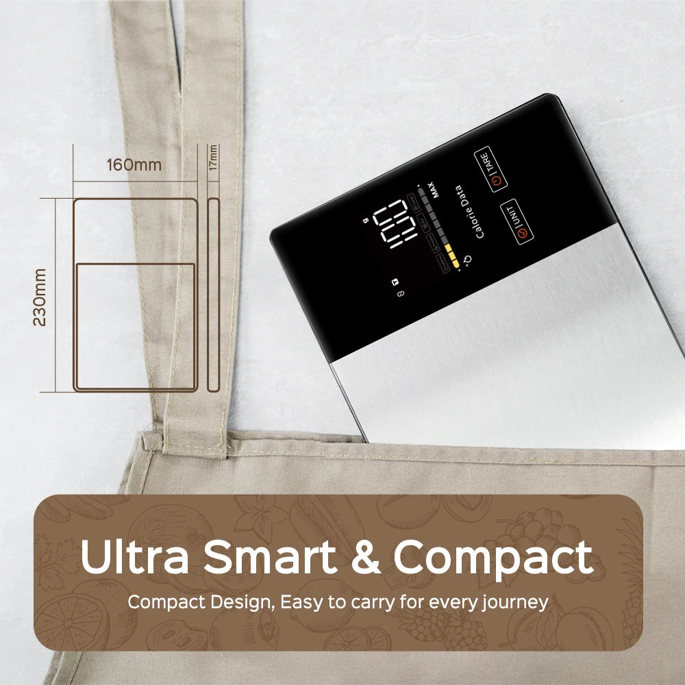 Smart Kitchen Scale 11LB/5kg Stainless Steel