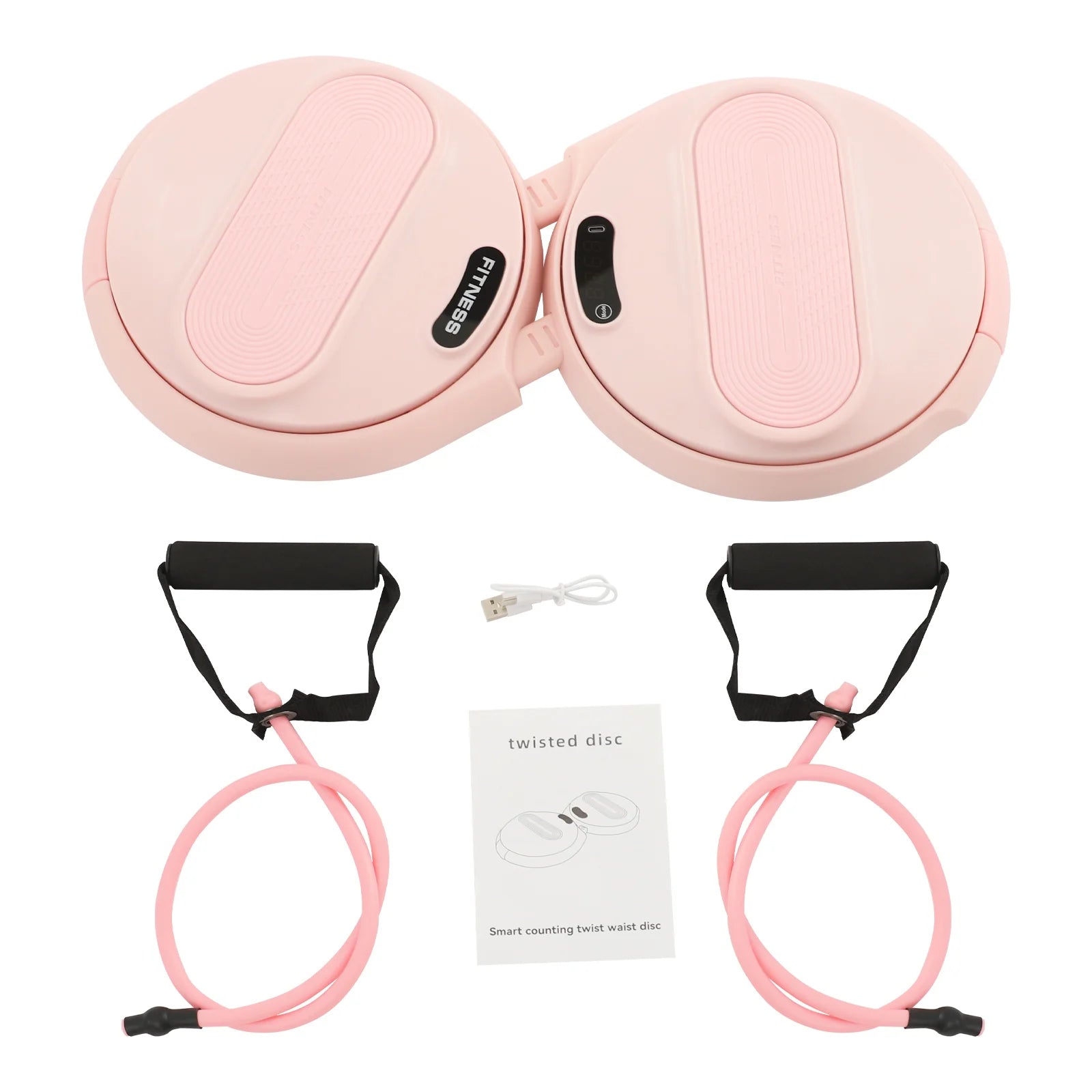 Waist Twisting Fitness Board with Elastic Tension Ropes