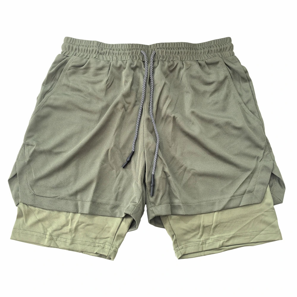 Men’s Multi-Pocket Camouflage Fitness Shorts