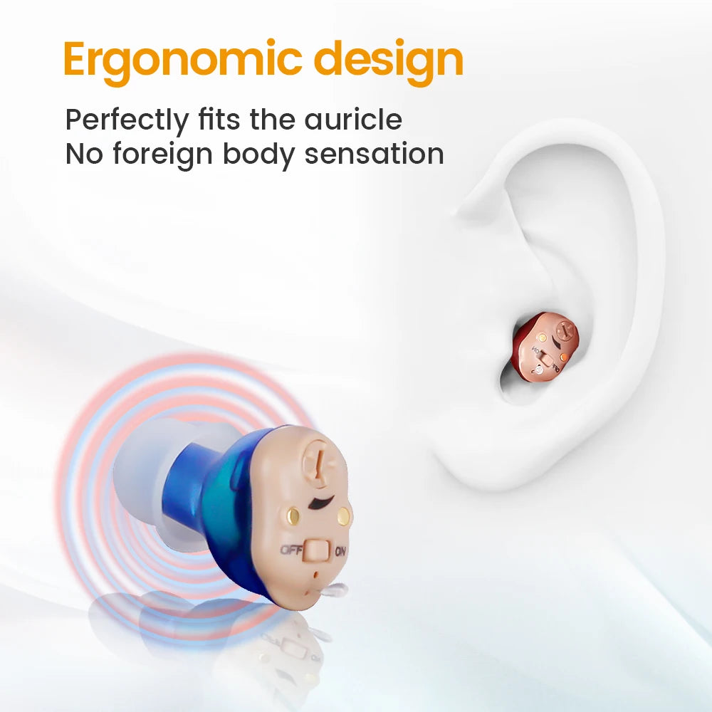 Rechargeable Mini Invisible Wireless Hearing Aid for Elderly