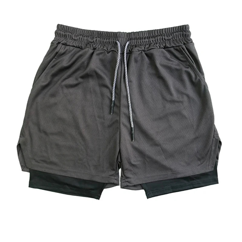 Men’s Multi-Pocket Camouflage Fitness Shorts