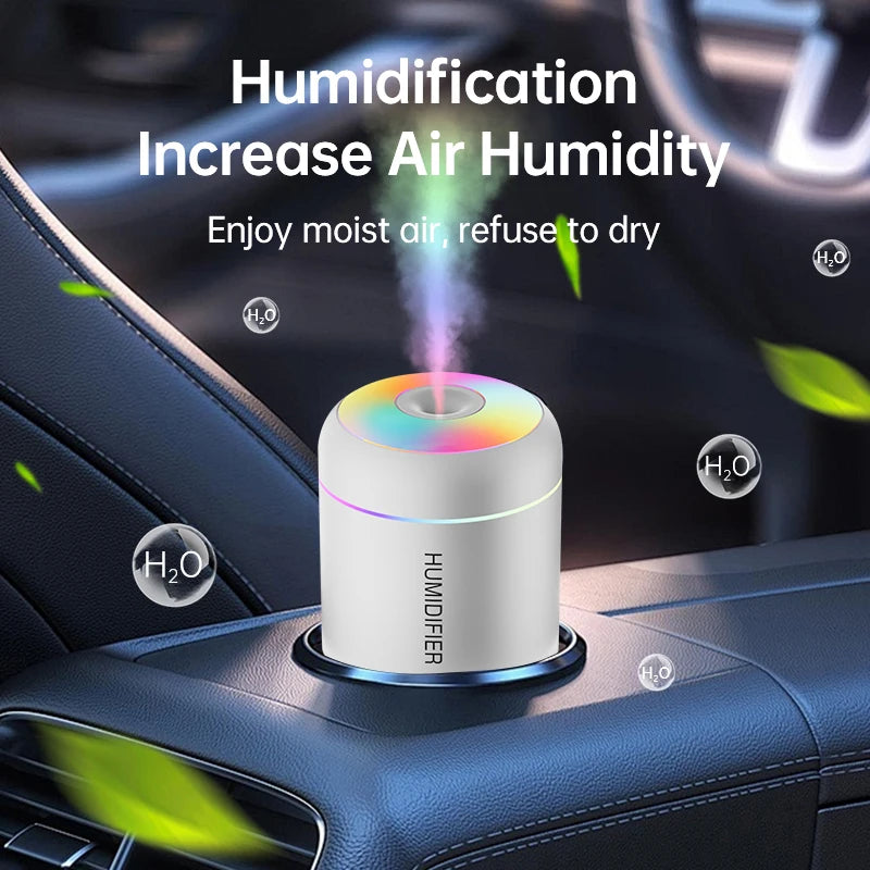 180ML Mini USB Air Humidifier – Electric Aroma Diffuser with LED Lights