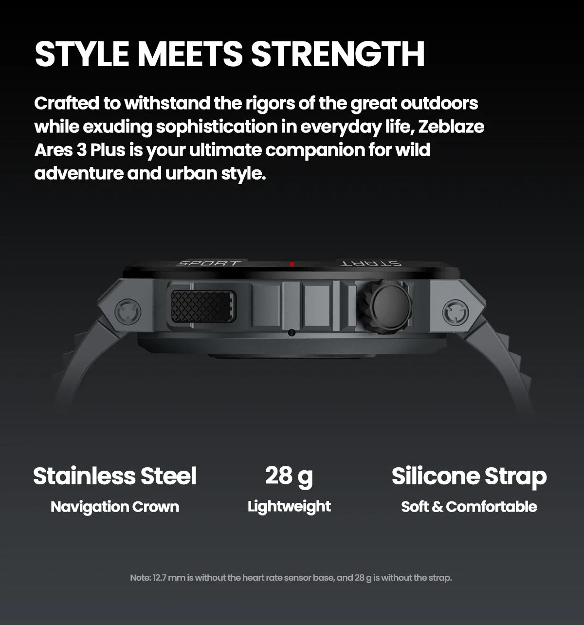 Zeblaze Ares 3 Plus 1.43'' HD AMOLED Voice Calling Smartwatch