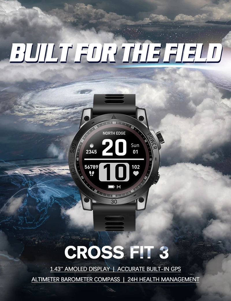 NORTH EDGE 2025 Men’s GPS Sport Smartwatch