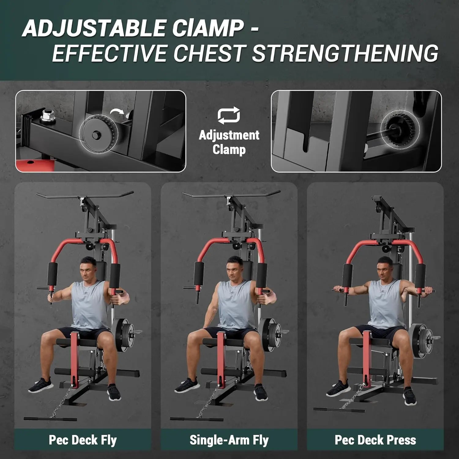 Home Gym Full Body Strength Training Machine with Pulley & Leg Press