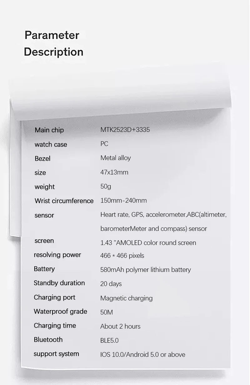 NORTH EDGE 2025 Men’s GPS Sport Smartwatch