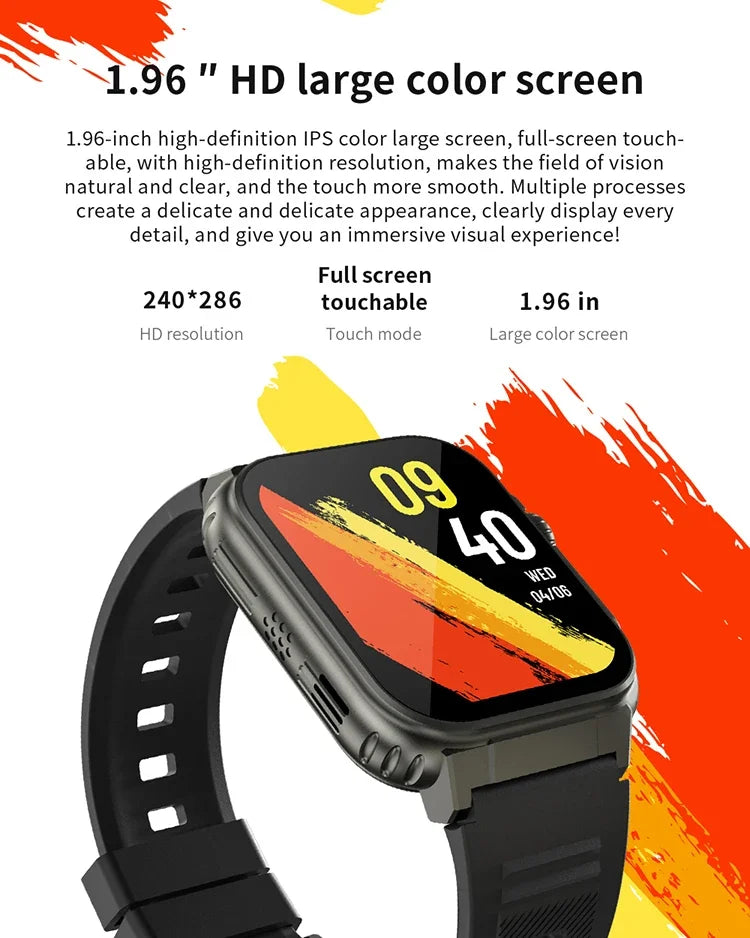 A70 Smart Watch 1.96" Bluetooth Call, Music