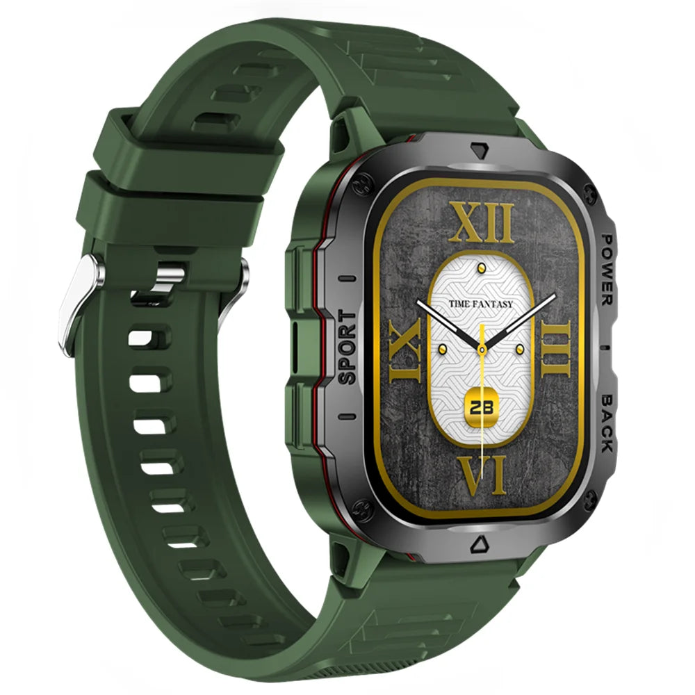 KM01 Smart Watch for Men – Bluetooth Calls, 2.01" TFT Screen, Music & SMS