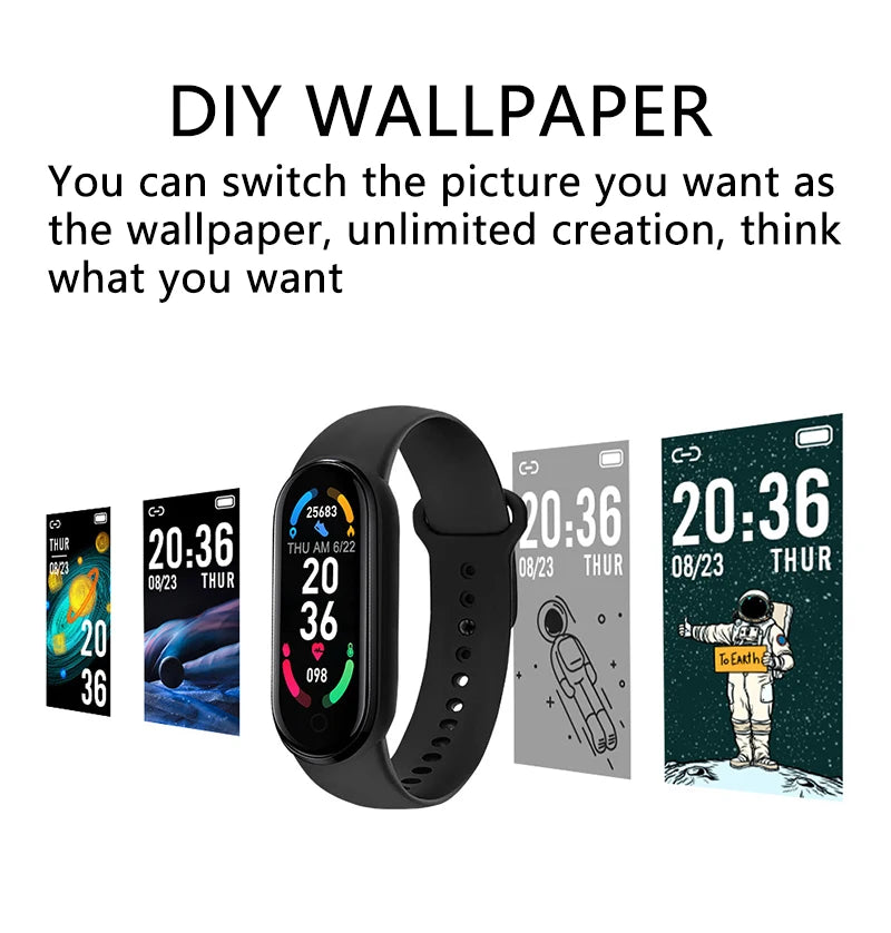 M6 Fitness Smartwatch for Men & Women