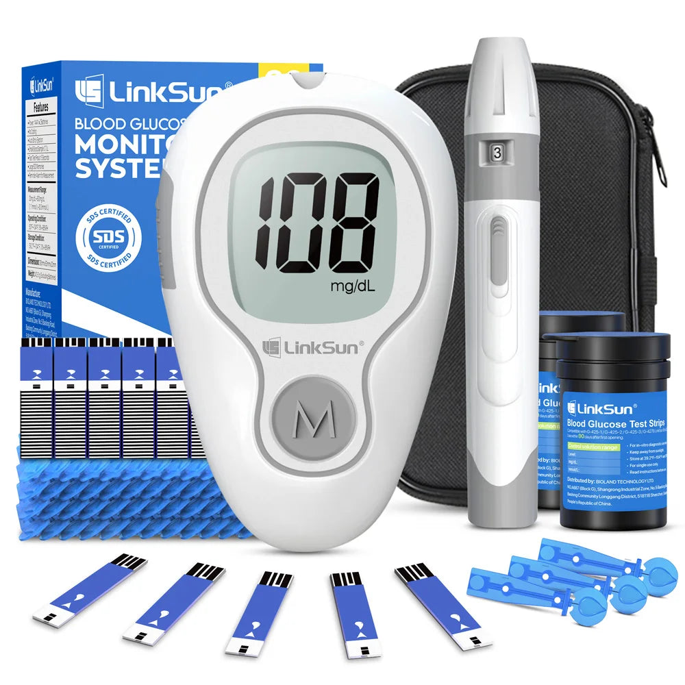 LinkSun Blood Glucose Meter G-425-3 with No-Code Test Strips