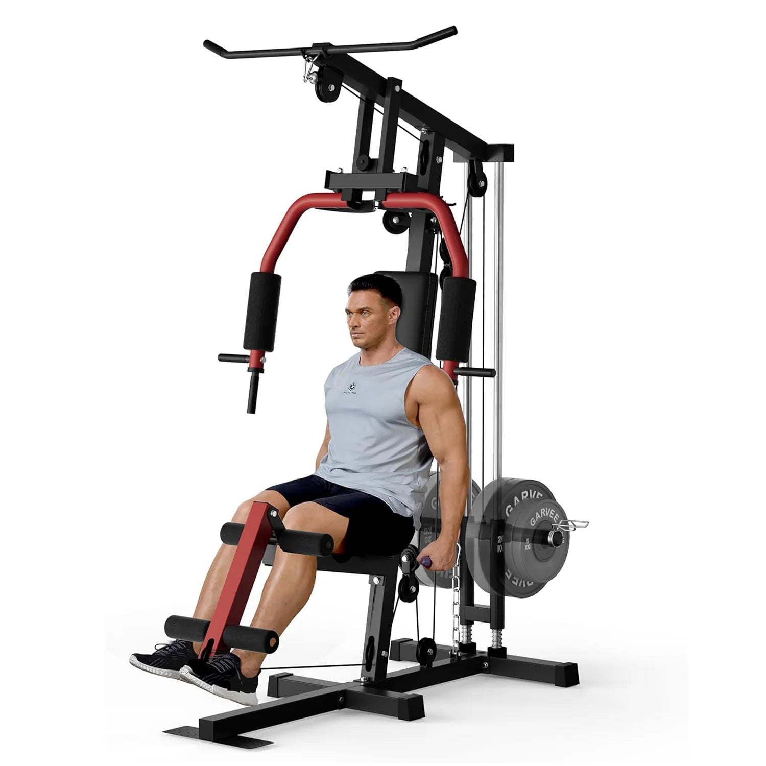 Home Gym Full Body Strength Training Machine with Pulley & Leg Press