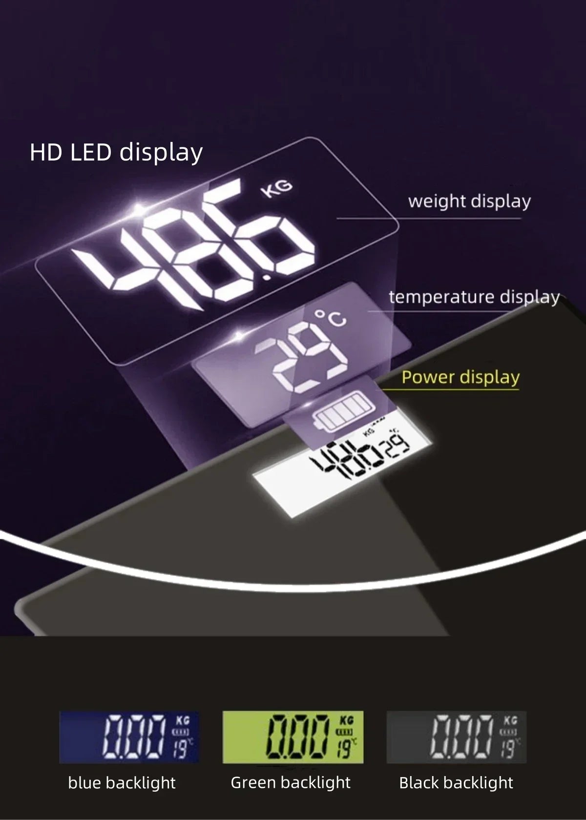 Smart Bluetooth Body Fat Electronic Scale with App & Charging