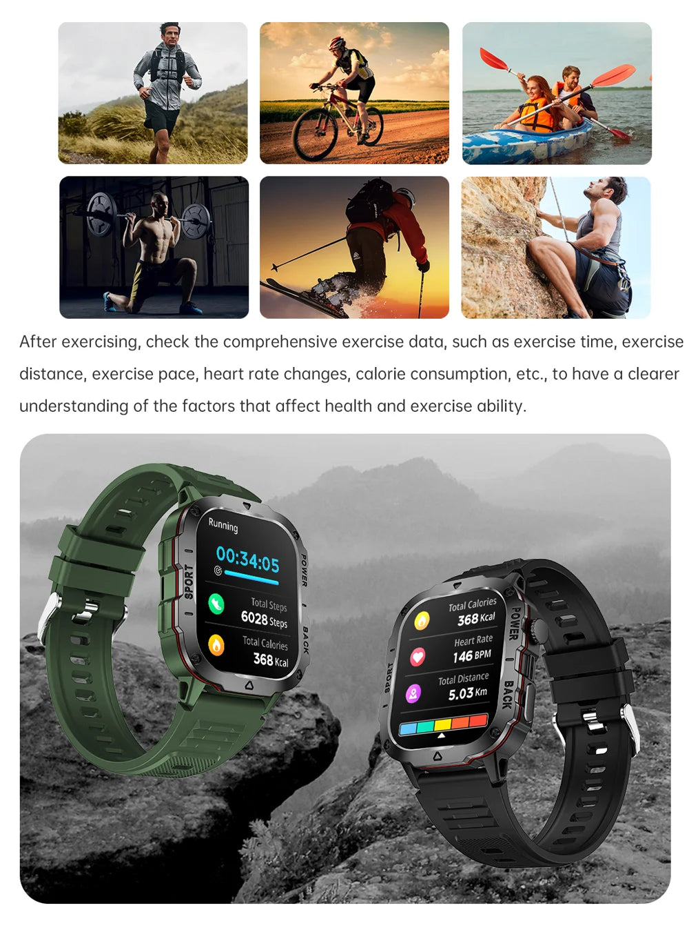 KM01 Smart Watch for Men – Bluetooth Calls, 2.01" TFT Screen, Music & SMS