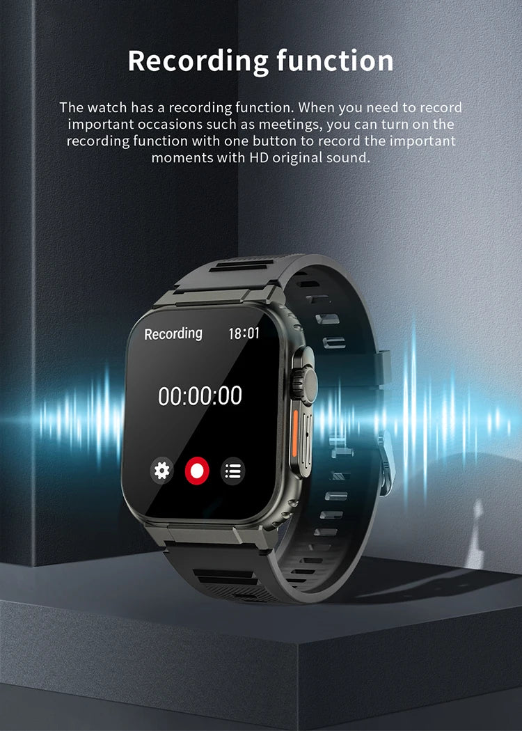 A70 Smart Watch 1.96" Bluetooth Call, Music